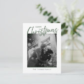 Minimalistische Vrolijk Kerstfeest Eenvoudige Groe Feestdagenkaart (Staand voorkant)