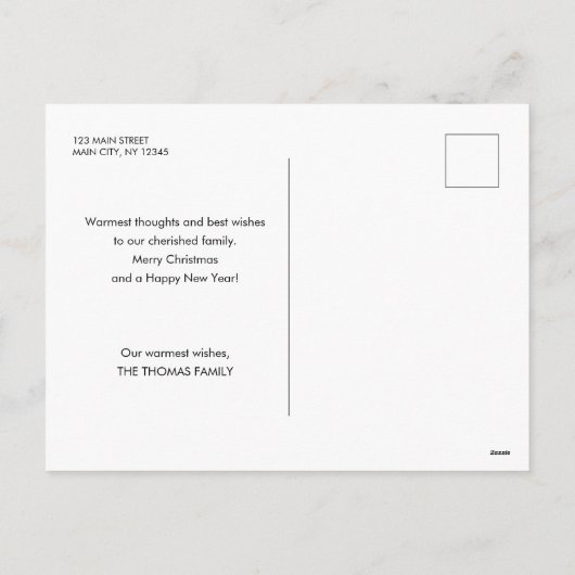 Minimalistische Vrolijk Kerstfeest Eenvoudige Groe Feestdagenkaart (Achterkant)