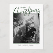 Minimalistische Vrolijk Kerstfeest Eenvoudige Groe Feestdagenkaart (Voorkant)