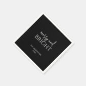 Minimalistische vrolijke en heldere kerstvakantie servet (Hoek)