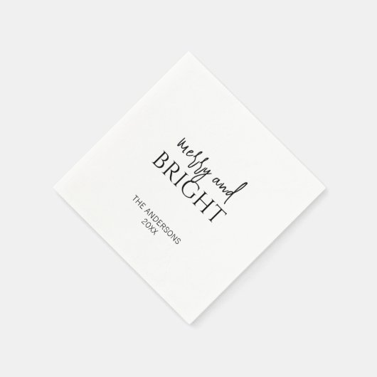 Minimalistische vrolijke en heldere kerstvakantie servet (Hoek)