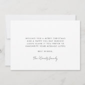 Minimalistische vrolijke en heldere vakantiefotoka feestdagenkaart (Achterkant)