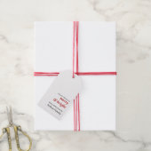 Minimalistische vrolijke & heldere gepersonaliseer cadeaulabel (Met Touw)