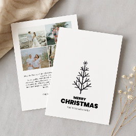 Minimalistische vrolijke kerst Kaart