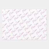 Minimalistische vrolijke kerst script paars inpakpapier vel (Voorkant)