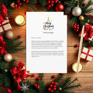 Minimalistische vrolijke kerstboom abstract