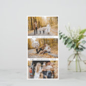 Minimalistische vrolijke kerstdagen 3 foto's moder feestdagenkaart (Staand voorkant)
