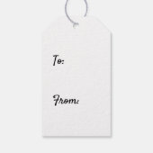 Minimalistische vrolijke kerstengel cadeaulabel (Achterkant)