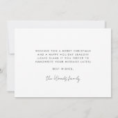 Minimalistische vrolijke kerstfeestelijke fotokaar feestdagenkaart (Achterkant)