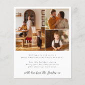 Minimalistische Vrolijke Kerstfoto Budget Vakantie (Achterkant)