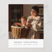 Minimalistische Vrolijke Kerstfoto Budget Vakantie (Voorkant)