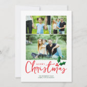 Minimalistische vrolijke kerstfotokaart feestdagenkaart (Voorkant)