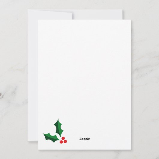 Minimalistische vrolijke kerstfotokaart feestdagenkaart (Achterkant)
