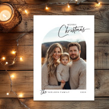 Minimalistische vrolijke kerstscript foto