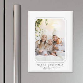 Minimalistische vrolijke kerstvakantie foto magneet