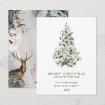 Minimalistische vrolijke kerstvakantiekaart