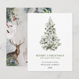 Minimalistische vrolijke kerstvakantiekaart feestdagenkaart