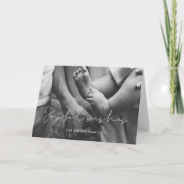 Minimalistische vrolijke wensen overlay foto feestdagen kaart