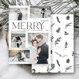 Minimalistische vrolijkheid en getrouwde Passen ge Feestdagenkaart