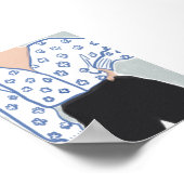 Minimalistische vrouw in bloei poster (Hoek)