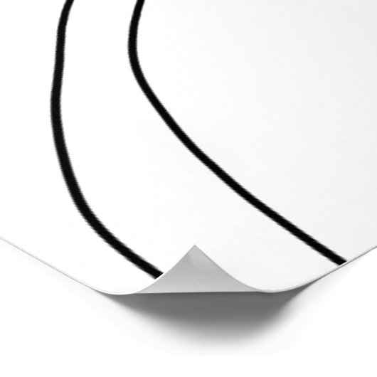 Minimalistische vrouw met rode lippen lijnkunst poster (Hoek)