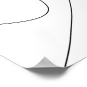 Minimalistische vrouw met rode lippen lijnkunst poster (Hoek)