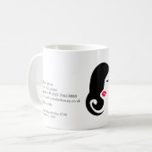 Minimalistische vrouw silhouet zwart schoonheidssa koffiemok (Voorkant links)