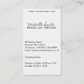 Minimalistische vrouw silhouet zwart schoonheidssa visitekaartje (Achterkant)