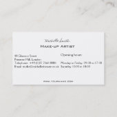 Minimalistische vrouw silhouet zwart schoonheidssa visitekaartje (Achterkant)