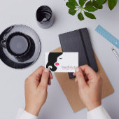 Minimalistische vrouw silhouet zwart schoonheidssa visitekaartje