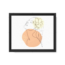 Minimalistische vrouwelijke lijnkunst wanddecorati