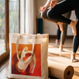 Minimalistische Vrouwelijke Lijnkunst Yoga Silhoue Tote Bag