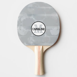 Minimalistische vrouwelijke moderne monogram uniek tafeltennisbatje