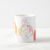 Minimalistische Vrouwen Abstracte Line Art Koffiemok (Center)