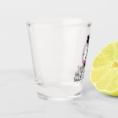 Minimalistische Vrouwen Golf Monogram Ontwerp Shot Glas (Links)