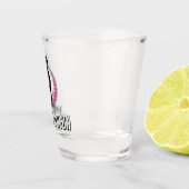 Minimalistische Vrouwen Golf Monogram Ontwerp Shot Glas (Rechts)