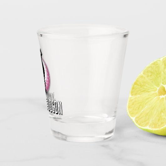 Minimalistische Vrouwen Golf Monogram Ontwerp Shot Glas (Rechts)