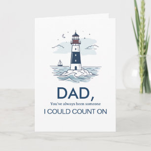 Minimalistische vuurtoren Vaderdag - Elegant  Kaart