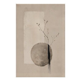 Minimalistische Wabi Sabi-poster – Neutrale Zen-mu Perfect Poster