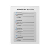 Minimalistische wachtwoord tracker  notitieblok (Linkerzijde)