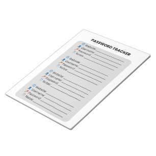 Minimalistische wachtwoord tracker  notitieblok