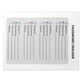 Minimalistische wachtwoord tracker  notitieblok (Voorkant)