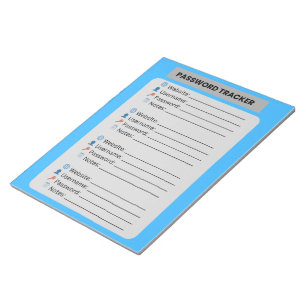 Minimalistische wachtwoord tracker  notitieblok