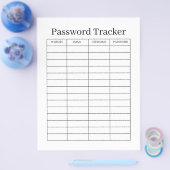 Minimalistische wachtwoordtracker  flyer (Enkel)