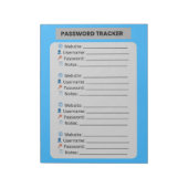 Minimalistische wachtwoordtracker  notitieblok (Linkerzijde)