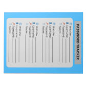 Minimalistische wachtwoordtracker  notitieblok (Voorkant)