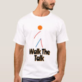 Minimalistische Walking Figure Art T-shirt (Voorkant)