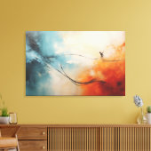 Minimalistische Wall Art Licht Rood Marine Blauw E Canvas Afdruk (Insitu (Woonkamer))