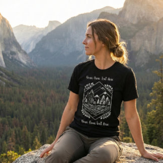 Minimalistische Wandelaar Bergtop Ontwerp voor je Tri-Blend Shirt