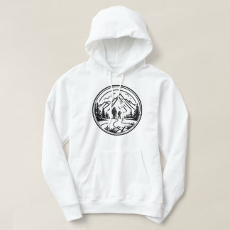 Minimalistische wandelaars op de Schilderachtig Mo Hoodie